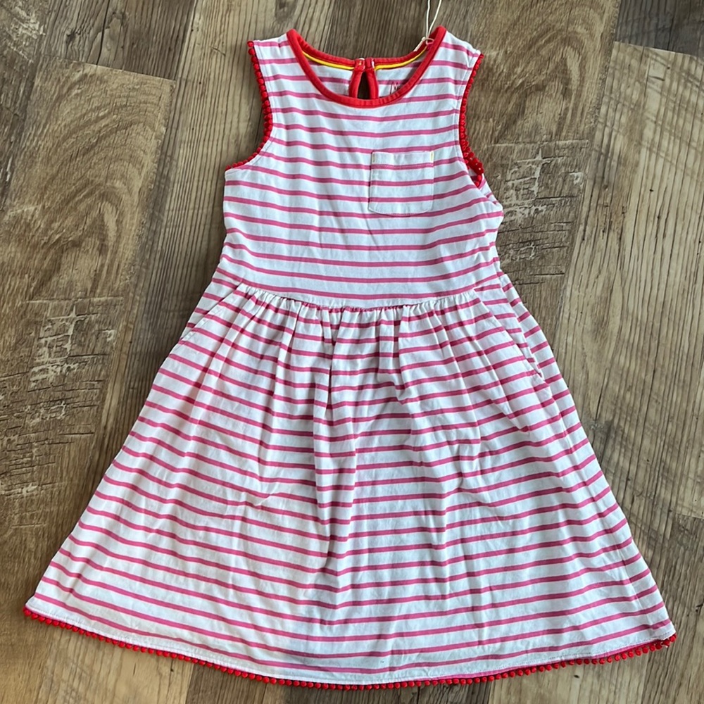 Brand New Girls Mini Boden Sleeveless Dress, Size 7-8